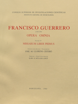 Opera Omnia. Volumen IV. Missarum Liber Primus
