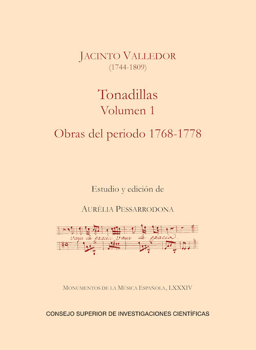 Tonadillas. Volumen I, Obras del periodo 1768-1778