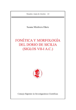 Fonética y morfología del dorio de Sicilia (siglos VII-I a.C.)